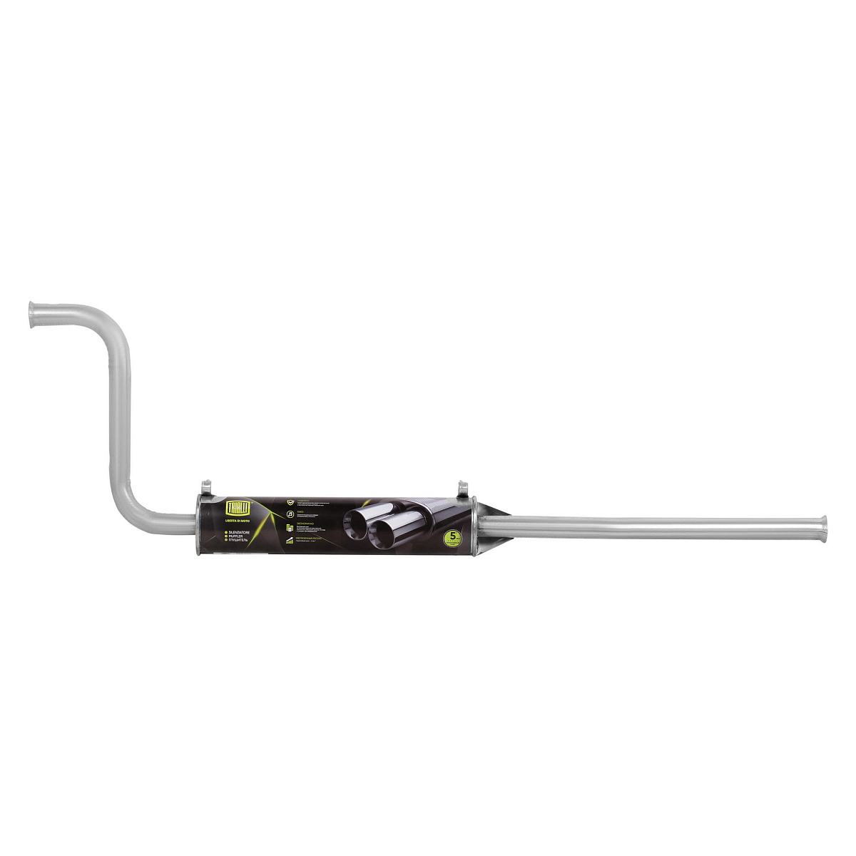 Глушитель для автомобилей Лада 2108 дополнительный (резонатор) (алюминизированная сталь)