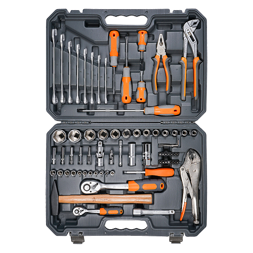 Набор инструментов универсальный 72пр. (головки 1/2", 1/4") кейс