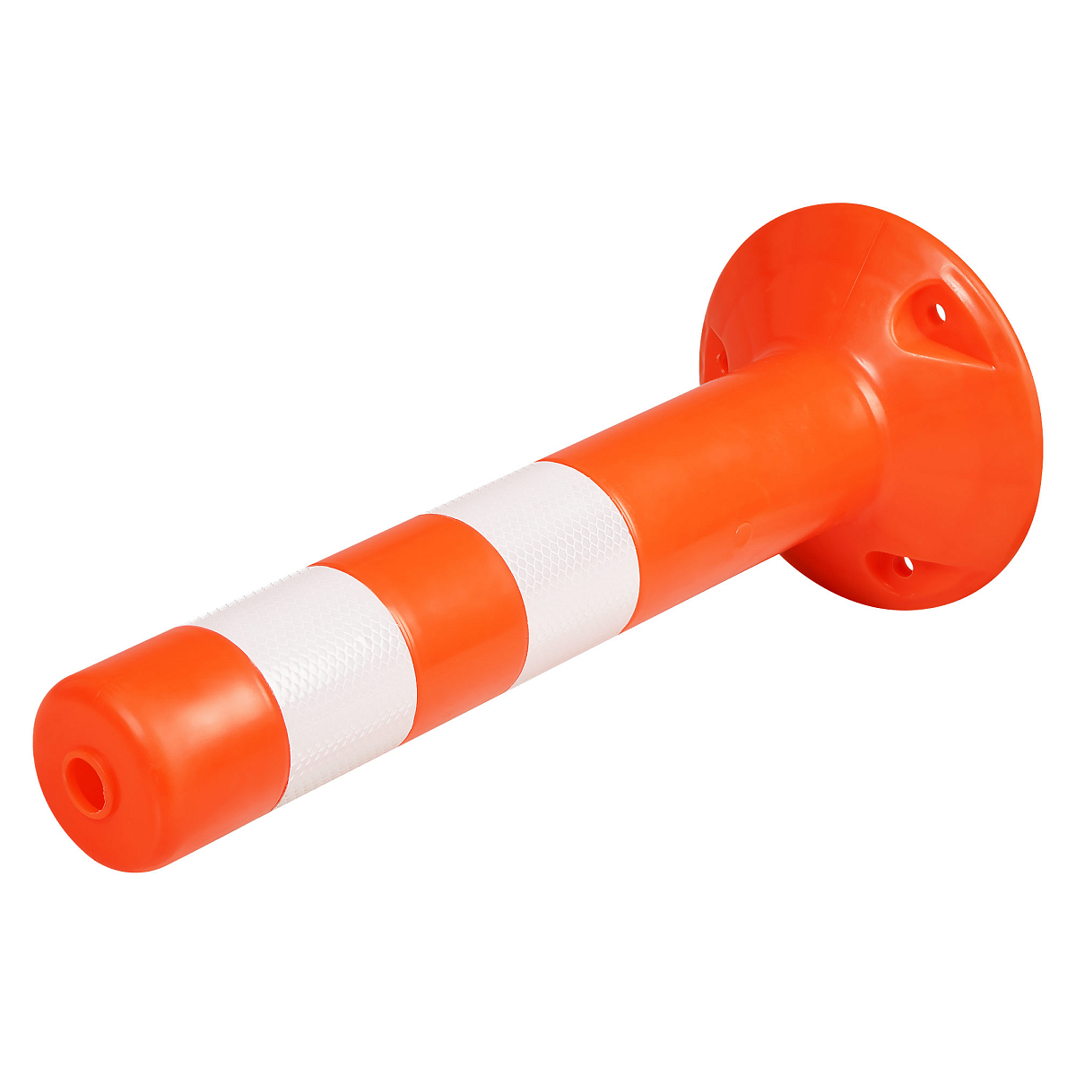 Столбик парковочный 480мм, 2 световозвр.полосы, анкерн.креп., пластик, оранжевый