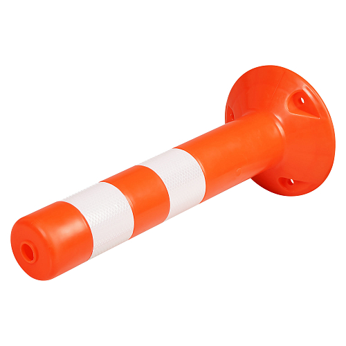 Столбик парковочный 480мм, 2 световозвр.полосы, анкерн.креп., пластик, оранжевый