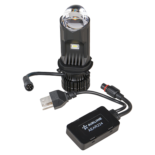 Лампа светодиодная H4 BI-LED LENS, 60Вт, 7000Лм (3500Лм x 2), 6500К (Белый), 12/24В, комплект 2 шт.