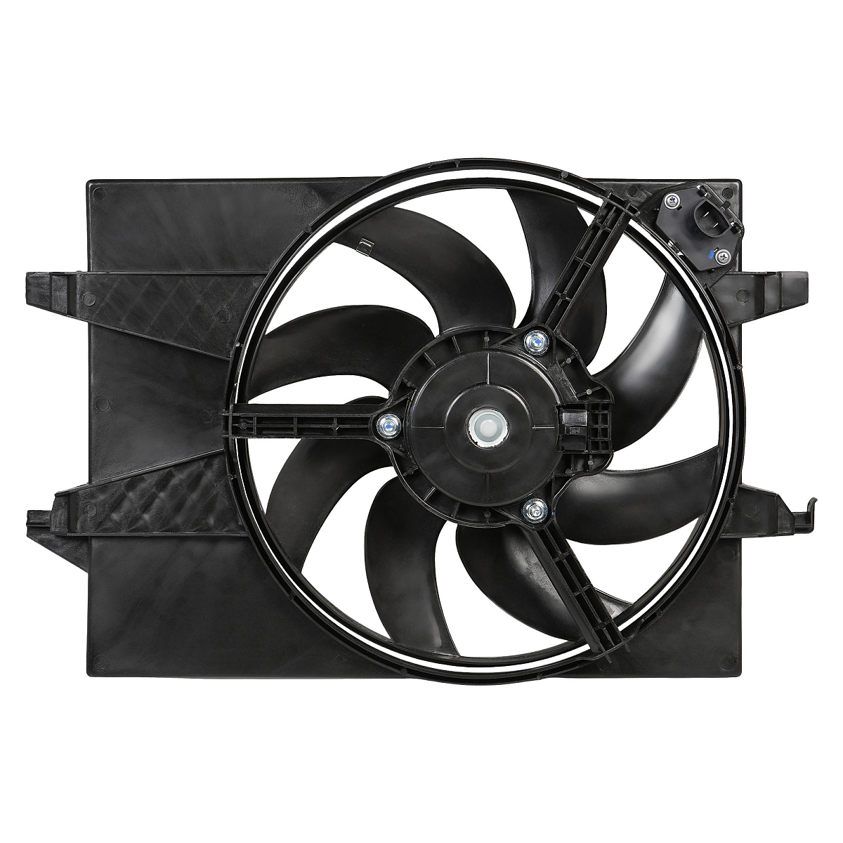 Электровентилятор охлаждения для автомобилей Ford Fusion (02-)/Fiesta (01-) (с кожухом и резистором) A/C+