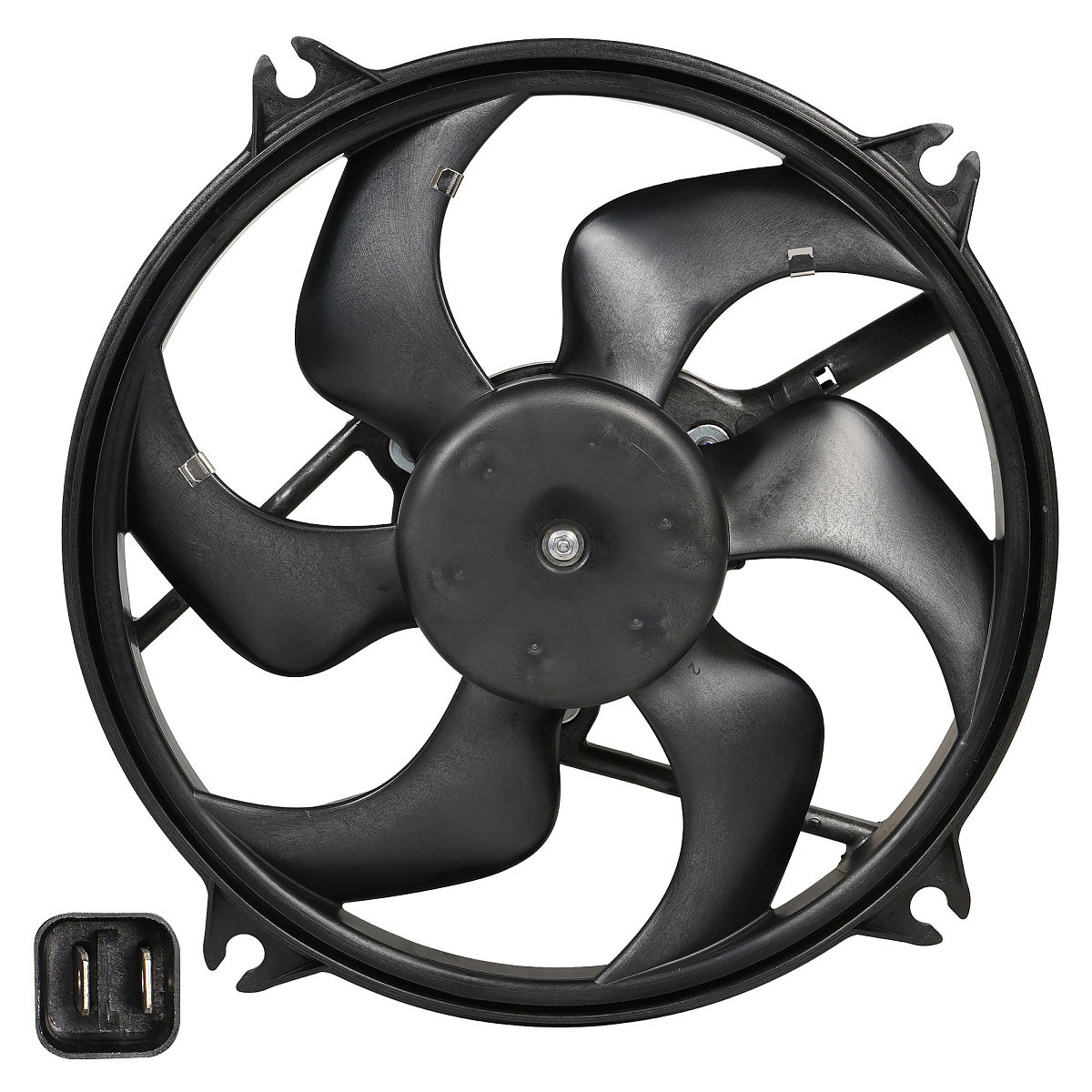 Электровентилятор охлаждения для автомобилей Citroen Berlingo I (96-)/Peugeout Partner I (96-) (с кожухом)