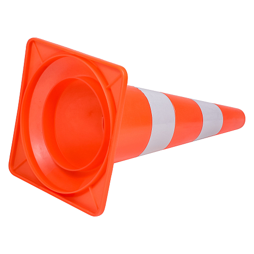 Конус дорожный 520мм, мягкий, 2 световозвращающие полосы, оранжевый