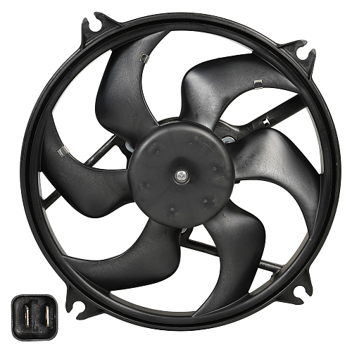 Электровентилятор охлаждения для автомобилей Citroen Berlingo I (96-)/Peugeout Partner I (96-) (с кожухом)