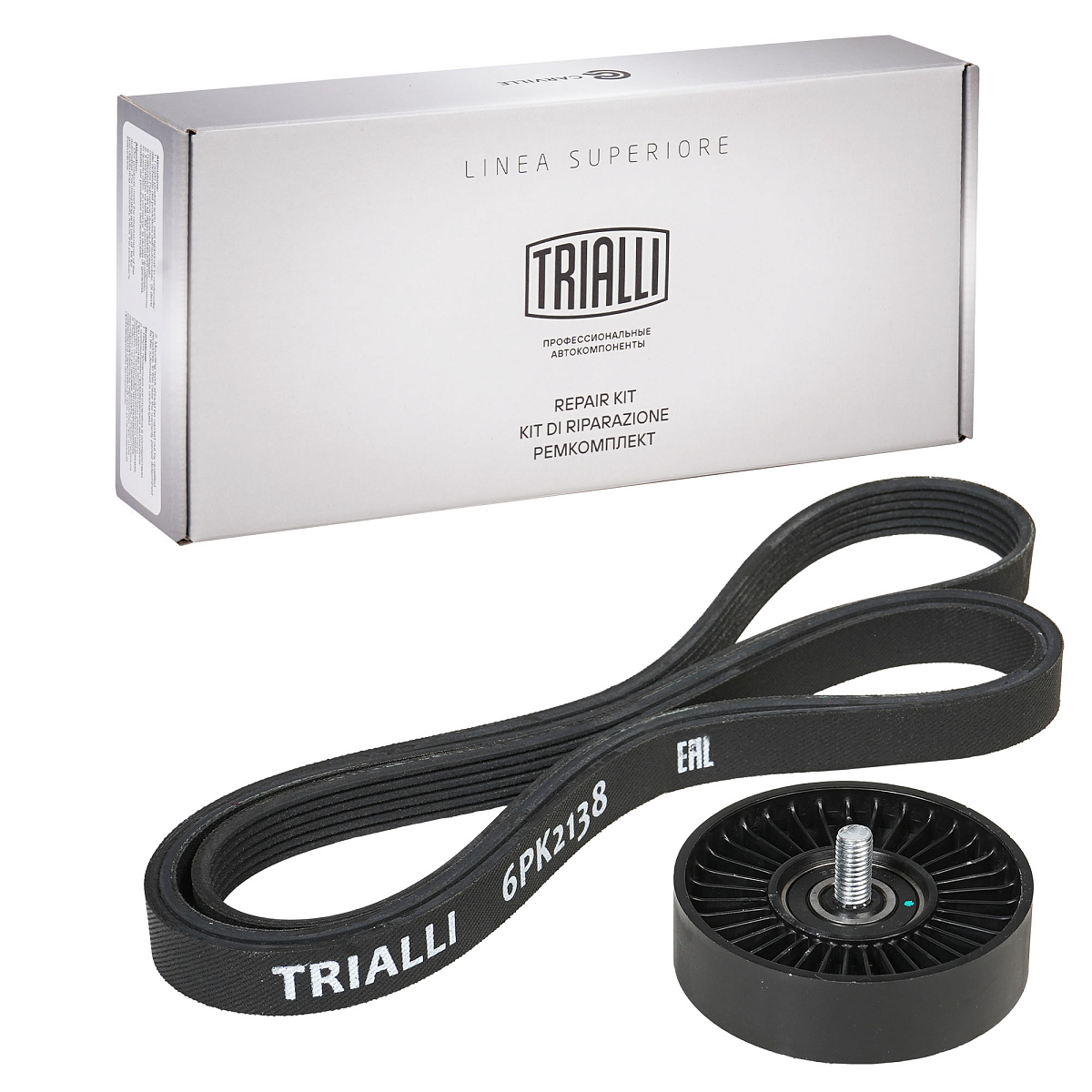 Ремкомплект привода для автомобилей Hyundai Solaris (10-) 1.4i/1.6i (1 ремень 6PK2138+1 ролик)