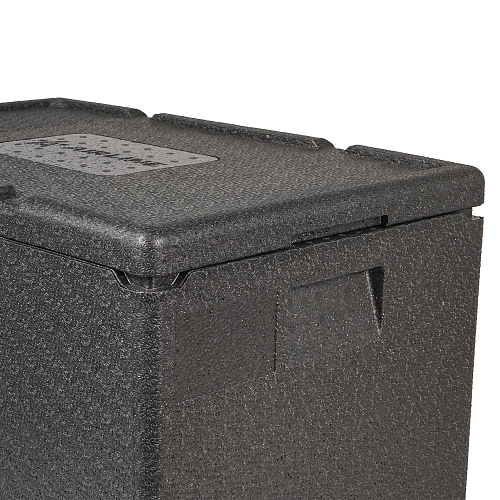 Термоконтейнер с крышкой 46 л, 600*400*320мм, ВПП, цвет черный