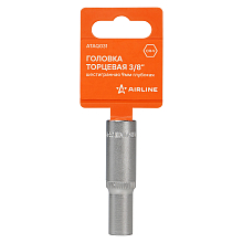 Головка торцевая 3/8"DR шестигранная 9мм, L=63мм пласт.подвес