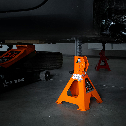 Стойка опорная 2т 282-430мм PRO, зубчатый механизм, доп.фиксатор, 2 шт.