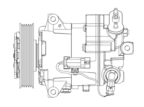 Компрессор кондиционера для автомобилей Astra J (10-) 1.6i/1.8i (120mm 6PK)