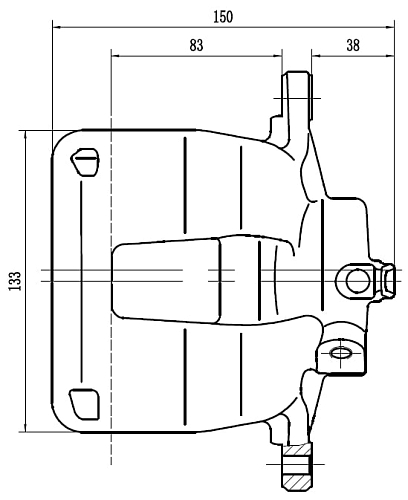 Суппорт тормозной для автомобилей Peugeot Boxer (06-)/Fiat Ducato (06-) задний левый d=48мм