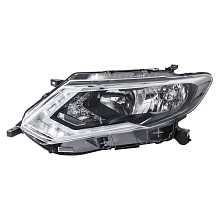 Фара для автомобилей Nissan X-Trail T32 (13-) рестайлинг, галоген/светодиодная, с ДХО, электрический корректор, левая