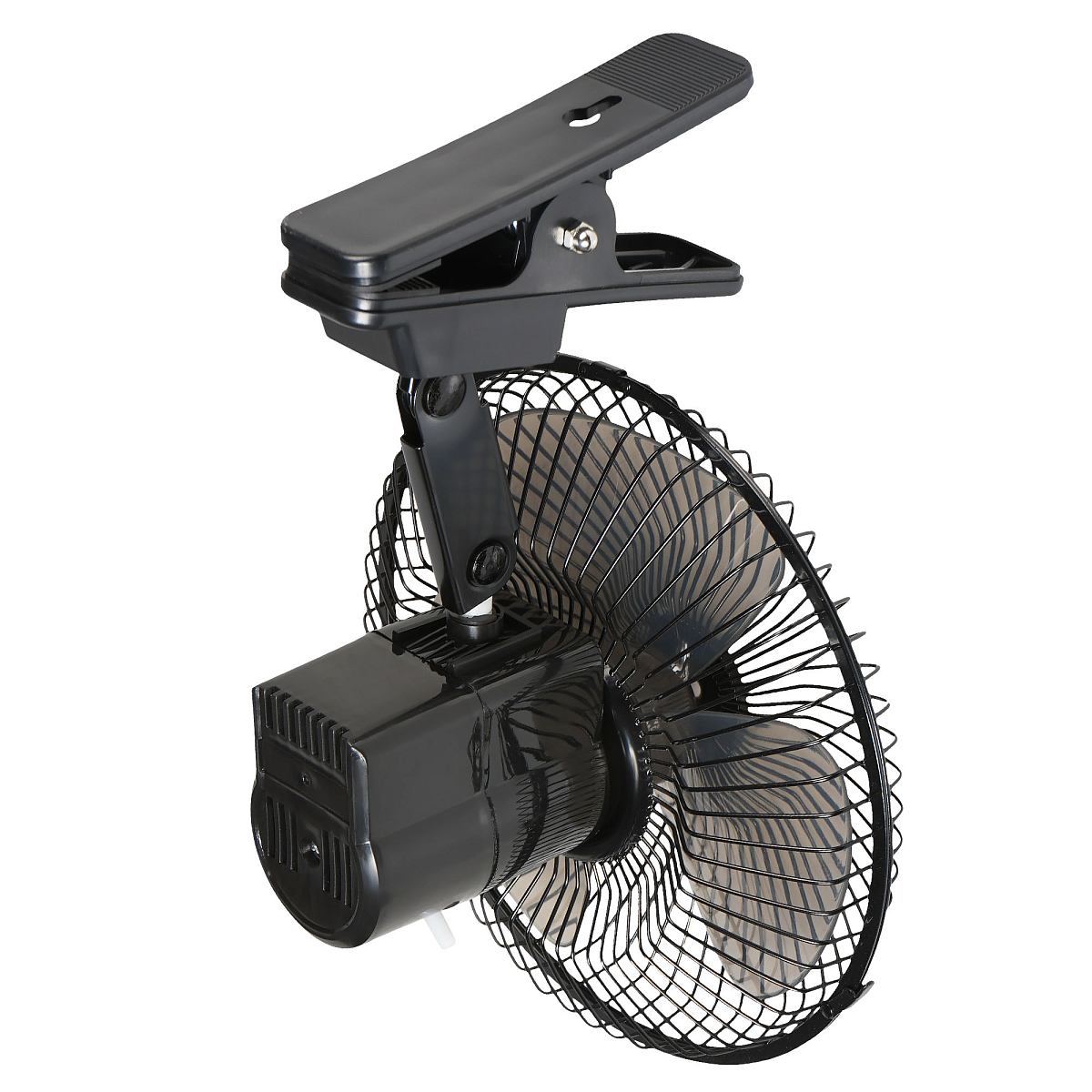 Вентилятор в салон 22см, 24В PRO, с автоповоротом, металл.корпус, прищепка