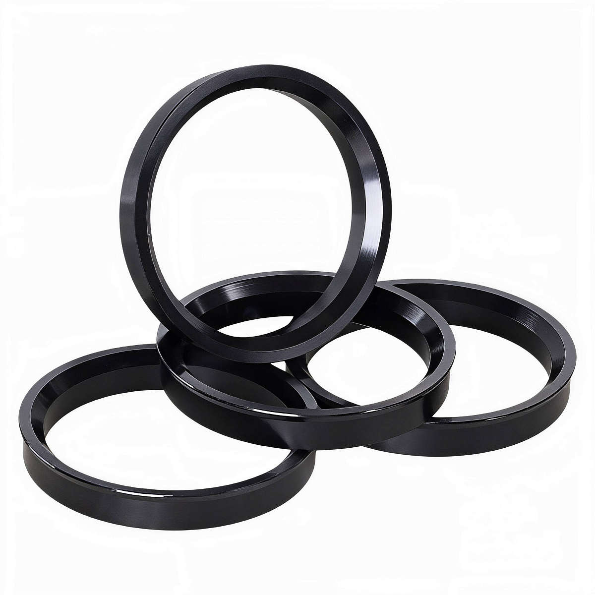 Кольцо центровочное для литого диска 66.6-57.1мм, комплект 4 шт., алюминий