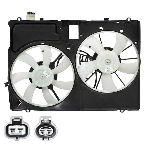 Электровентилятор охлаждения для автомобилей RX II (06-) 3.5i [2GR-FE] (2 вент.) (с кожухом)