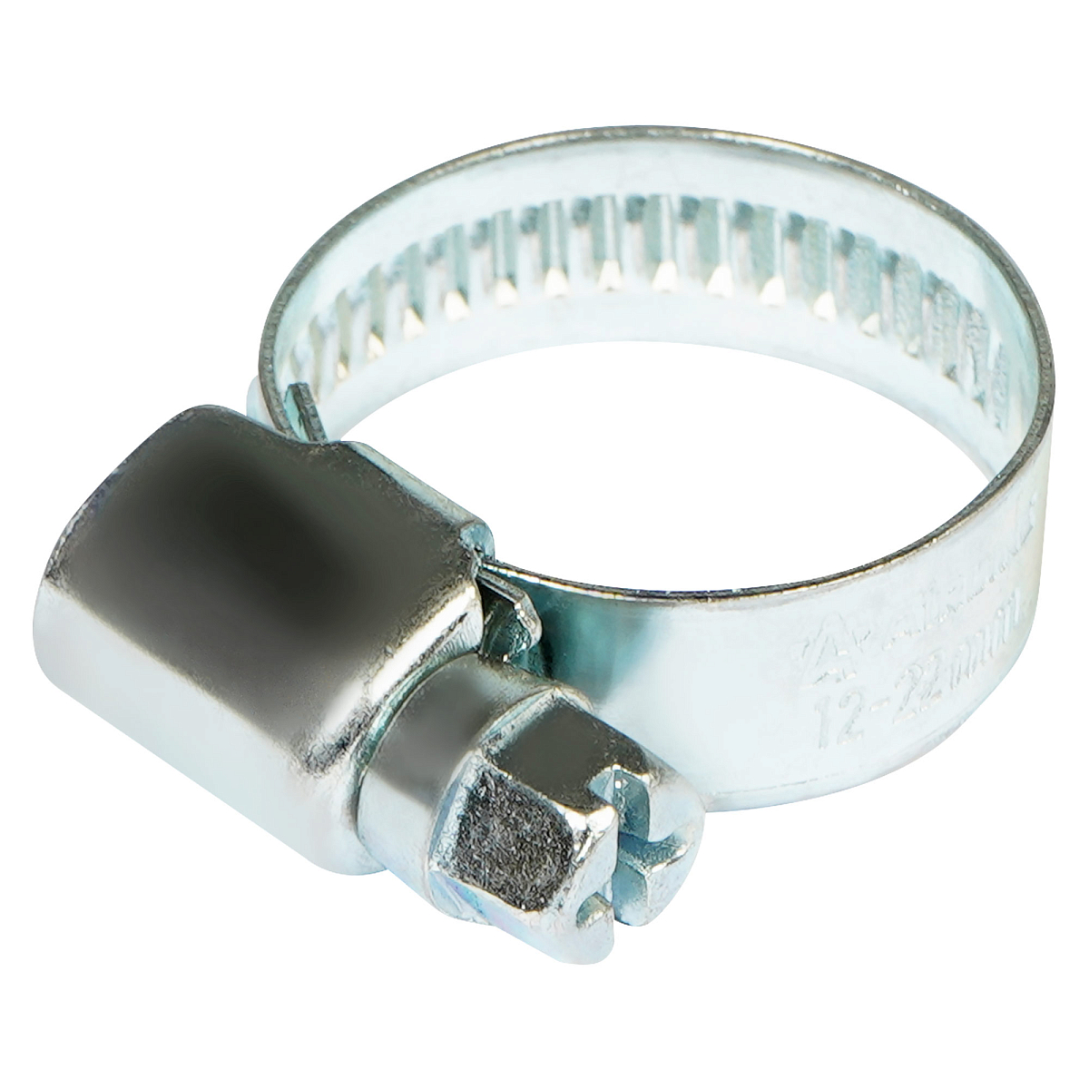 Хомут червячный 12-22/9 мм, стандарт, W1 (оцинк)