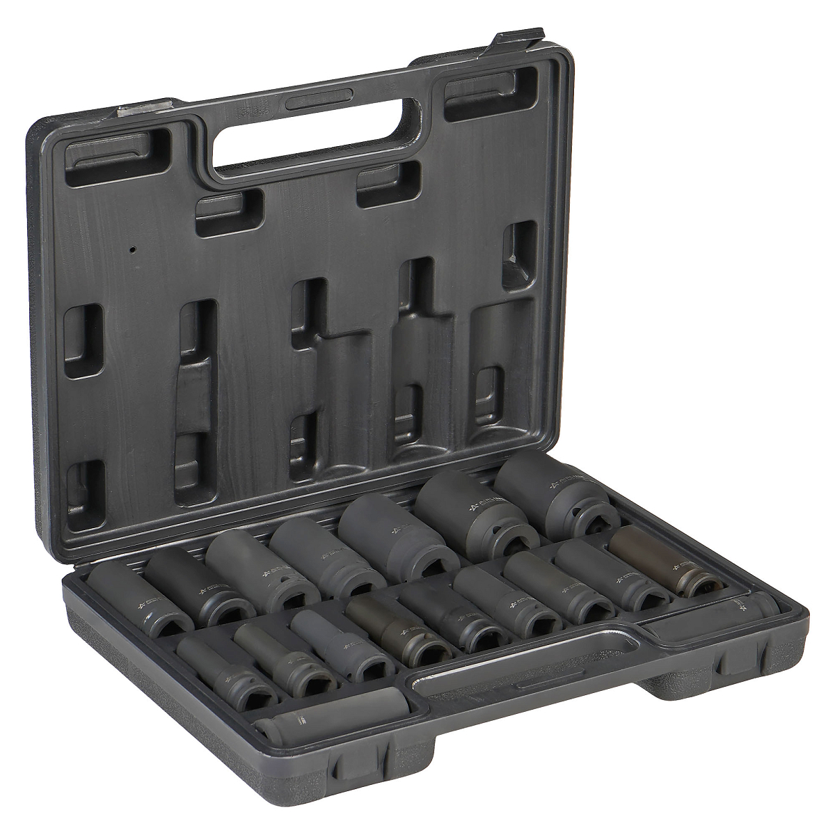 Набор головок ударных 1/2"DR L=78мм, 12гр. 18пр. (8-32мм) пласт.кейс.