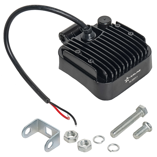 Фара светодиодная мини квадратная, 5LED, дальний свет, 15Вт, 83х83х36мм, 12/24В, PLUS