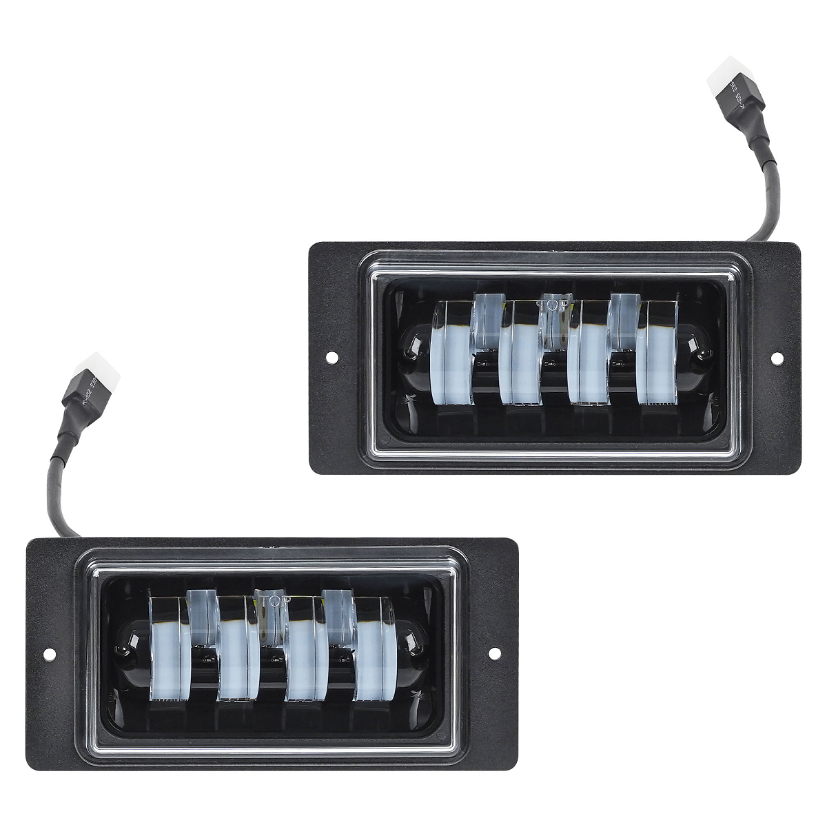 Фары противотуманные светодиодные для Лада 2110-2115, КАМАЗ, 48Вт (24Вт x 2), H3, Белый, 174x85x60мм, комплект 2шт.