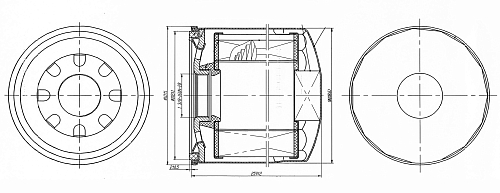 Фильтр масляный для автомобилей Volvo FH (93-)/FM (05-)/(12-) [D9/11/12/13], Renault Premium (00-)/(05-) [DXi11/13] резьба 3/8