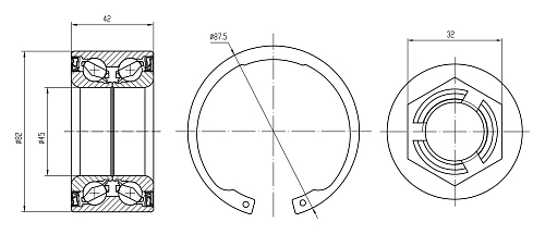 Ремкомплект ступицы передней для автомобиля Ford Kuga (08-)