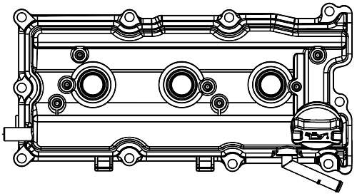Крышка клапанная для а/м Infiniti FX (03-) 3.5i [VQ35DE] (левая.)