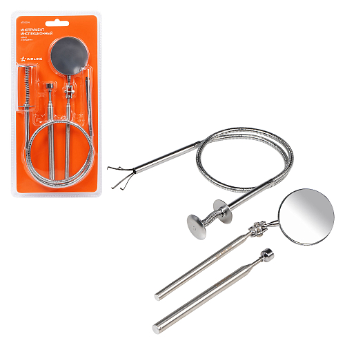 Инструмент инспекционный, набор 3пр.. (захват телескоп., захват гибкий, зеркало)
