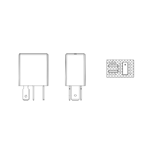 Реле 12V 35A 4 контакта мини для автомобилей Лада Vesta (17-)/Vesta NG (23-)
