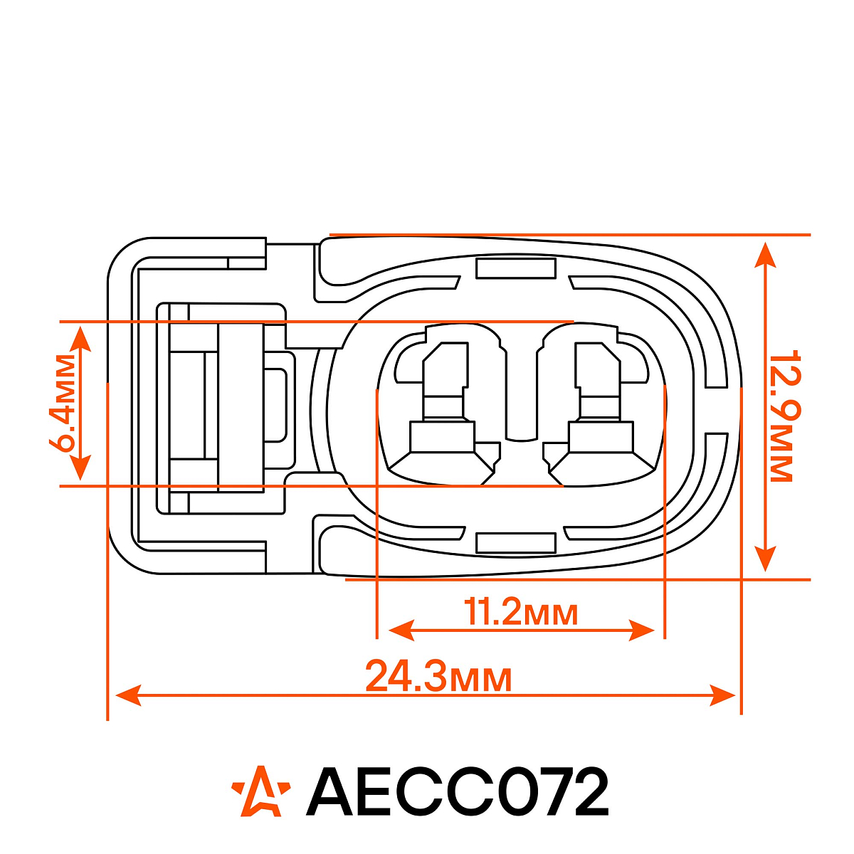 Разъём 2 pin с проводами для катушки зажигания Лада, Renault, Hyundai