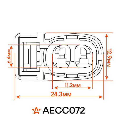 Разъём 2 pin с проводами для катушки зажигания Лада, Renault, Hyundai