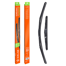 Щетки стеклооч комплект (2 штуки) 650/350мм (26"/14") гибридные с креплением "Крючок 9x3, 9x4 мм" (AWBM275)