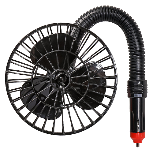 Вентилятор в салон 12,5см 12В, гибкая штанга, в прикуриватель