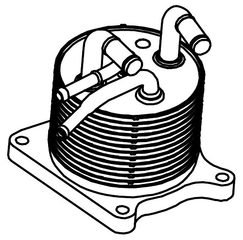Радиатор масляный для автомобилей Outlander (07-)/Lancer X (07-) 1.8i/2.0i/2.4i