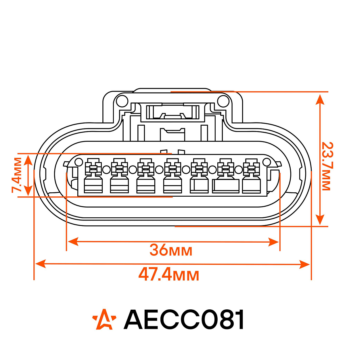 Разъём 7 pin с проводами для катушки зажигания Chevrolet, Opel