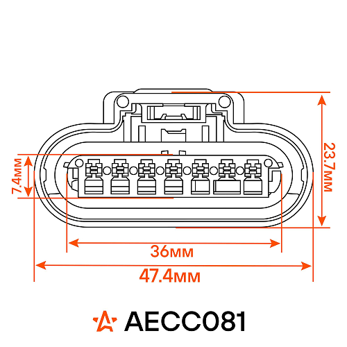 Разъём 7 pin с проводами для катушки зажигания Chevrolet, Opel