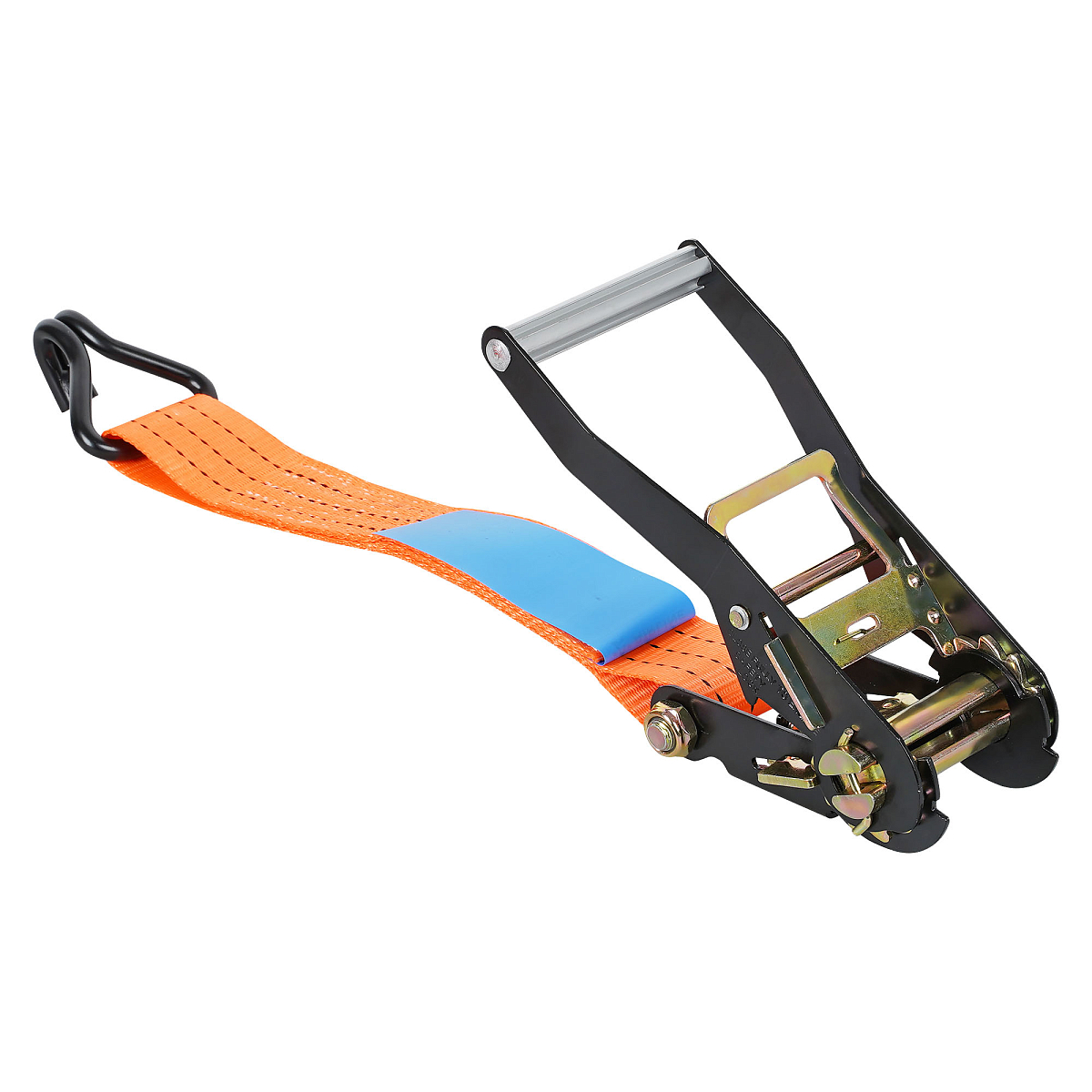 Ремень крепления автовозный с храповиком и резиновыми вставками 4 т, 3 м