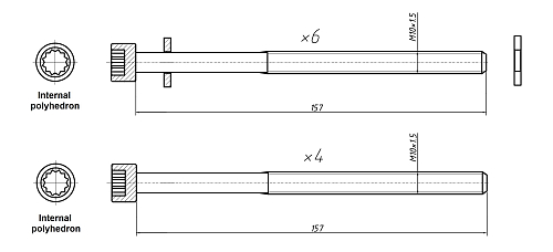 Болты ГБЦ для а/м Kia Sportage IV (15-)/Hyundai Creta (16-) 2.0i [G4NA; G4ND] (6+4 шт.)