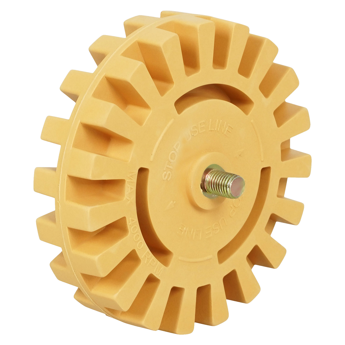 Диск зачистной для удаления скотча на шуруповерт, 100 мм, ребристый, с адаптером