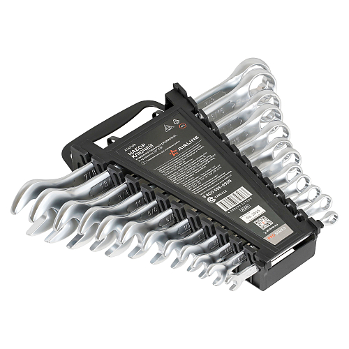 Набор ключей комбинированных дюймовых PRO 12пр. (1/4"-7/8") холдер