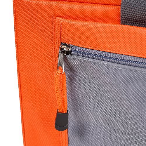 Сумка-холодильник (термосумка) 30л, 50*26*25см, цвет оранжевый/серый