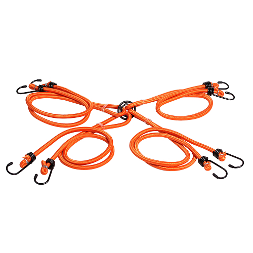 Резинки-стяжки набор "Паук" 4шт.-120 см, D-8 мм (металлические крючки)