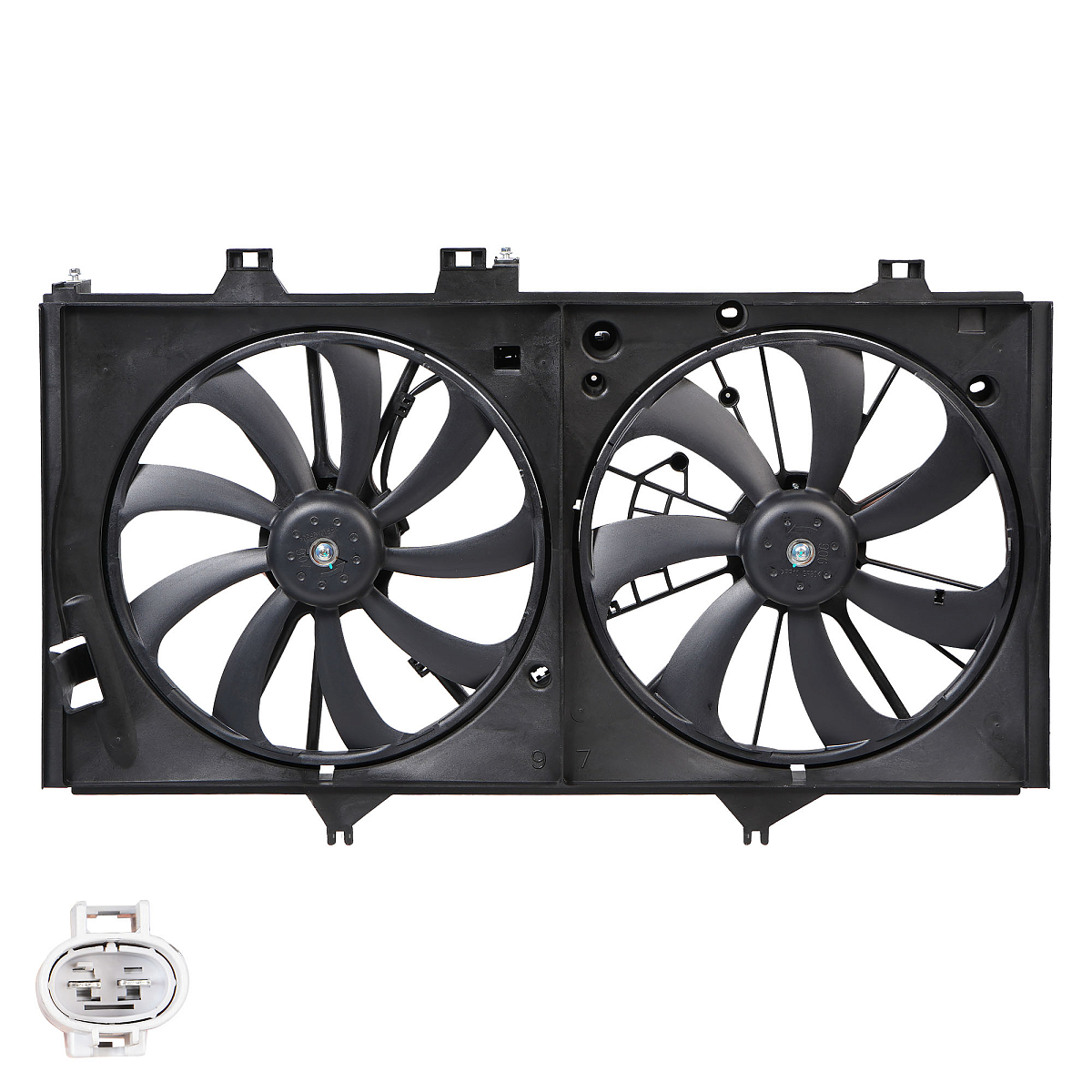 Электровентилятор охлаждения для автомобилей Toyota Camry (XV50) (11-) 2.0i/2.5i (2 вент.) (с кожухом)