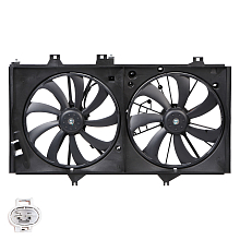 Электровентилятор охлаждения для автомобилей Toyota Camry (XV50) (11-) 2.0i/2.5i (2 вент.) (с кожухом)