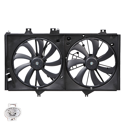 Электровентилятор охлаждения для автомобилей Toyota Camry (XV50) (11-) 2.0i/2.5i (2 вент.) (с кожухом)