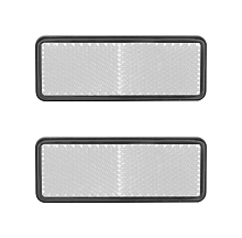 Катафот для прицепа, прямоугольный, белый, 93x28мм, самоклеящаяся основа, комплект 2 шт.