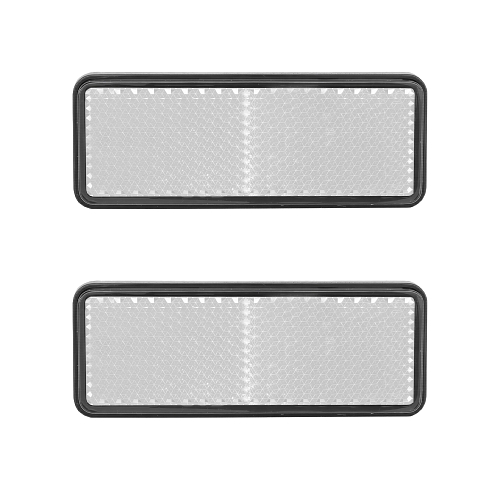 Катафот для прицепа, прямоугольный, белый, 93x28мм, самоклеящаяся основа, комплект 2 шт.