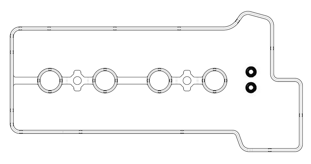 Прокладка клапанной крышки для а/м Toyota Vitz (99-)/Platz (00-)/Yaris (99-) 1.0i/1.3i