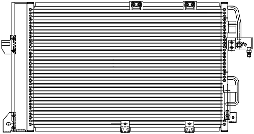 Радиатор кондиционера для автомобилей Astra G (98-)/Zafira A (99-) 1.4i/1.6i/1.8i/2.0i M/A