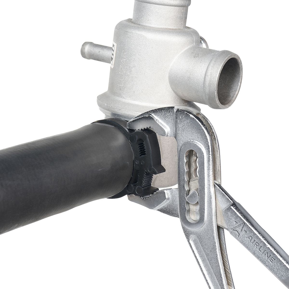 Хомут 44-48/9 мм, силовой зубчатый замок, пластик (ПА66) черный