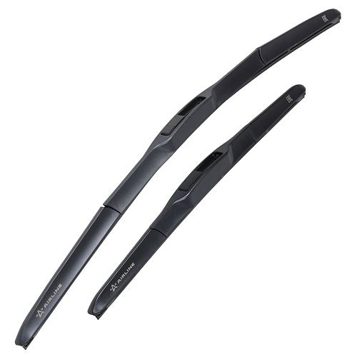 Щетки стеклооч комплект (2 штуки) 600/400мм (24"/16") гибридные с креплением "Крючок 9x3, 9x4 мм" (AWBM271)